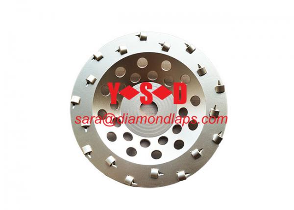 PCD Grinding Cup Wheel for Concrete Floor Coating Removal 7" inch 1/4 round PCD