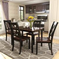 China Tomile 5 Piece Wood  Dining Table Set Home Kitchen Table And Chairs  50.7 lbs on sale