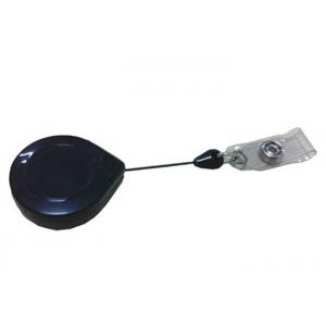 China ABS Plastic Retractor Id Card Holder Round Shape Back Side Comes With A Sliding Clip supplier