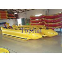 China Double Or Single Line Inflatable Banana Boat / Banana Shape Boat With Motor For Stream Rafting on sale