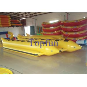 China Double Or Single Line Inflatable Banana Boat / Banana Shape Boat With Motor For Stream Rafting supplier