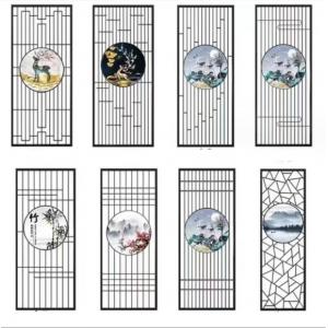 Customized Wall Room Divider Panel Partitions Living Room Landscape Painting Metal Screen