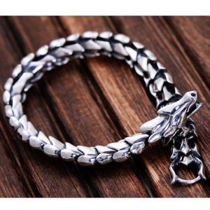 China Thai 925 Silver Dragon Link Bracelet Men Vintage Jewelry (059082) supplier