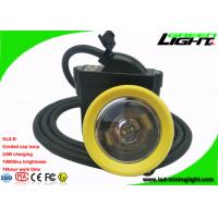 China Corded Mining Cap Lamp USB Charger Yellow / Green Head Bezel 10000lux Brightness on sale