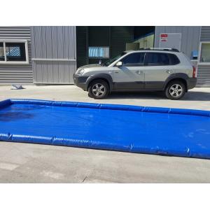 China Flexible Blue Car Wash Mats Water Containment Printing Double - Tripple Stitch supplier
