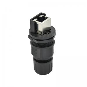 China Male Female Waterproof Rj45 Connector Straight / Elbow Panel Mount / Assembly With Shell supplier