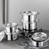 China Hot Selling Kitchen Cooking Pot 5 PCS 7 PCS Cookware Sets Aluminum Soup Pot Set With Lid on sale