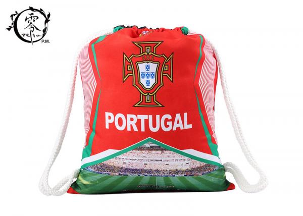 Sport Gym Portugal Printed Drawstring Backpack Patterned Thick Medium Sized