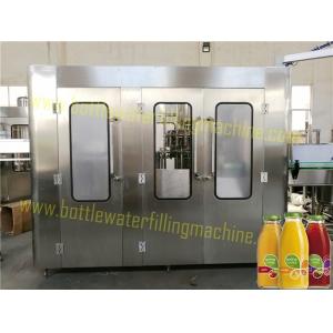 China 6000B/H Capacity Glass Bottle Non-Carbonated Soft Drinks / Juice Monoblock Filler And Capper supplier