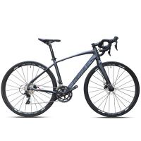 China 700C Complete Aluminum Carbon Fiber Bicycle 21 Speed Double Disc Brake Full Carbon Road Bike on sale