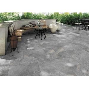 Black Full Body Porcelain Tile / Body Concave Kitchen Floor Porcelain Tile