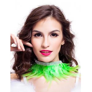China 9 Colors Feather Dance Costumes Fabulous Feather Chocker Necklace Accessories supplier