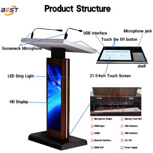 China Digital Smart Electronic Multimedia Interactive Lectern and Pulpit wholesale