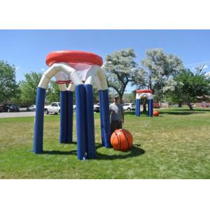 Customzied Giant Inflatable Sports Games Basketball Hoop / Basketball Court With 0.55mm PVC