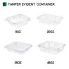 China 16 Oz Clear Plastic Container Tamper Evident Proof Pre Cut Fruit Clamshell Clear Vegetable Punnet wholesale