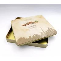 China OEM Chocolate Cake Biscuit Metal Tin Box PMS Pantone Printing on sale