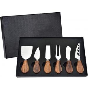 Stainless Steel Wood Handle Cheese Knives 4 - 6 Pieces customized Logo