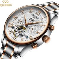 Wholesales China men steel automatic skeleton mechanical watch automatic watch luxury