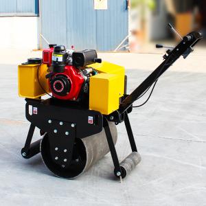 China Walk Behind Double Single Drum Vibratory Roller Compactor with 70HZ Vibration Frequency supplier