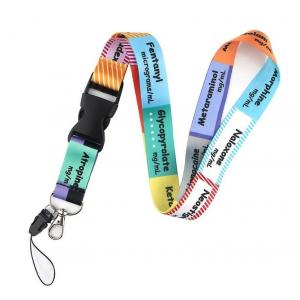 China Company Logo Custom Polyester Lanyards Plastic Buckle PMS Pantone Color supplier