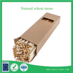 China Supply Eco-friend natural wheat drinking straws in 13-30 cm earth's natural alternative wheat straw fiber supplier