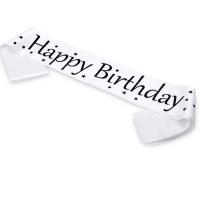 China White Color Personalised Birthday Sash Various Color Heat Transfer Printing on sale
