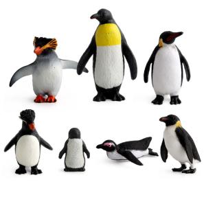 China 2-4 polegadas Pinguim Figurinas Colecionáveis 7 PCS Materiais não tóxicos Pinguim Modelo 3D supplier