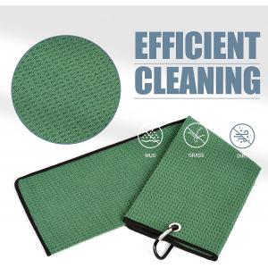 Soft Comfortable Microfiber Waffle Golf Towel Anti Bacterial Treatment