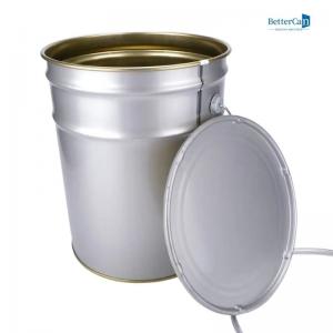 China Metal Decorating Paint Can Round Five Gallon Buckets With Lids supplier