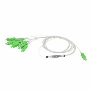 China tipo de acero divisor del PLC de la fibra óptica (60*7*4m m) de la pérdida SC/APC G657A1 de 1x8 10.3dB en FTTx supplier