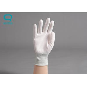 PU Safety Hand Gloves , Nylon Knitted Gloves For Handling Electronic Instruments