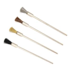 China Extended Stainless Copper Wire End Brush With Shank Cleaning End Rust Paint Removal wholesale