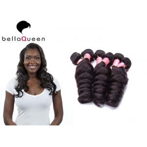 Natural Black Loose Wave 6A Remy Hair , Unprocessed Human Hair Weaving