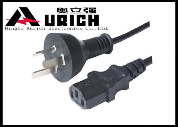 3 Poles 3 Wires Argentina Power Cord Male Power Plug To IEC 60320 C13 Connector