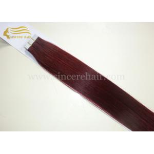 22 Inch Remy Double Drawn Tape In Hair Extensions - 55 CM #99J Seamless Tape Hair Extension 2.5 G X 20 PCS for sale