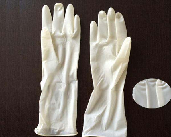 Polymer Coating Sterile Latex Surgical Gloves / Long Arm Latex Gloves