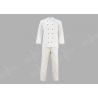 Breathable Protective Work Clothing White Chef Jacket OEM / ODM Available