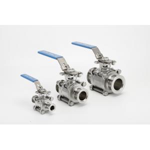 SS316L Sanitary ISO Vacuum Fittings  , Stainless Steel 3PC Ball Valve