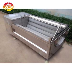 China Industrial Roller Brush Ginger Peanut Potato Tomato Onion Washer with 1.5kw Power supplier
