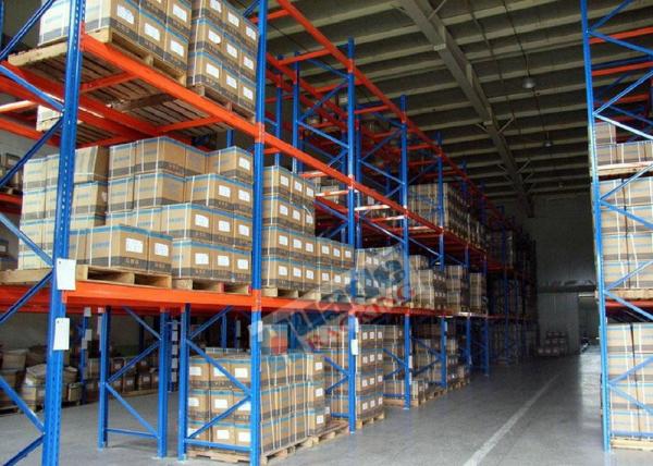 Logistics Pallet Rack Shelving , 2500 Kg Max Load Q345 Steel Shelving Racks