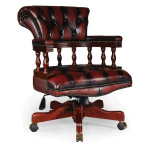 classical Europe style chesterfield swivel arm chair