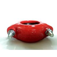 China 4 in Red Ductile Iron Coupling Grooved Painted Pipe Clamp on sale