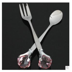 China New creative promotion gift product stainless steel fork+sppon wedding gift supplier