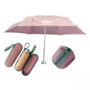 Colorful Mini Folding Umbrella , Mini Lightweight Umbrella Customized Printing Logo