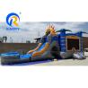 Sea Shipping PVC Palm Tree Bouncy Castle Slide Combo Inflatable Bounce House with Slide