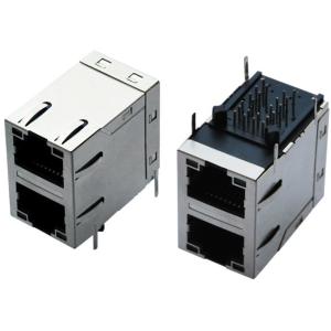 China Jack modular apilado magnético, accesorio LED, protegido con los fingeres de la EMI wholesale