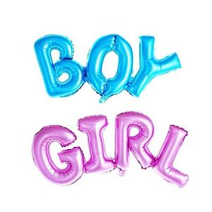 Gender Reveal Alphabet Party Foil Balloon Mylar Helium Balloon