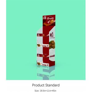 POS Paper Display Stand  4 Shelf Corrugated Display Rack For Sauce Foods