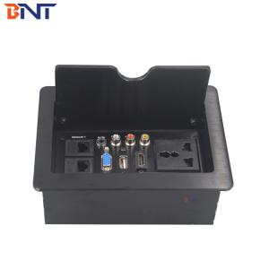 Manual Flip Cover Desktop/Floor Cable Socket/Cable Box with VGA/RJ45 Cables for Conference Electrical Furniture
