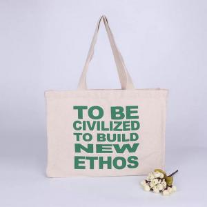 Eco Friendly Canvas Grocery Tote Bags / High Strength 24 Oz Canvas Tote Bags